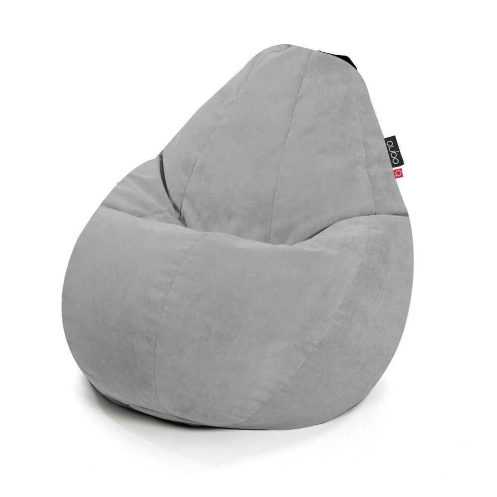 Qubo™ Comfort 90 Silver VELVET FIT QUBO™ beanbag chairs from