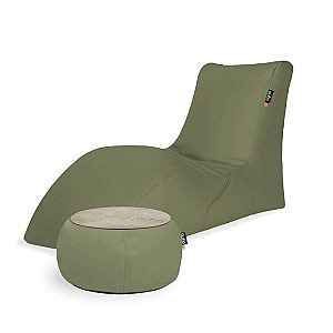 Qubo™ Combo LOUNGER + JUST TABLE + JUST TOP Kiwi SOFT FIT