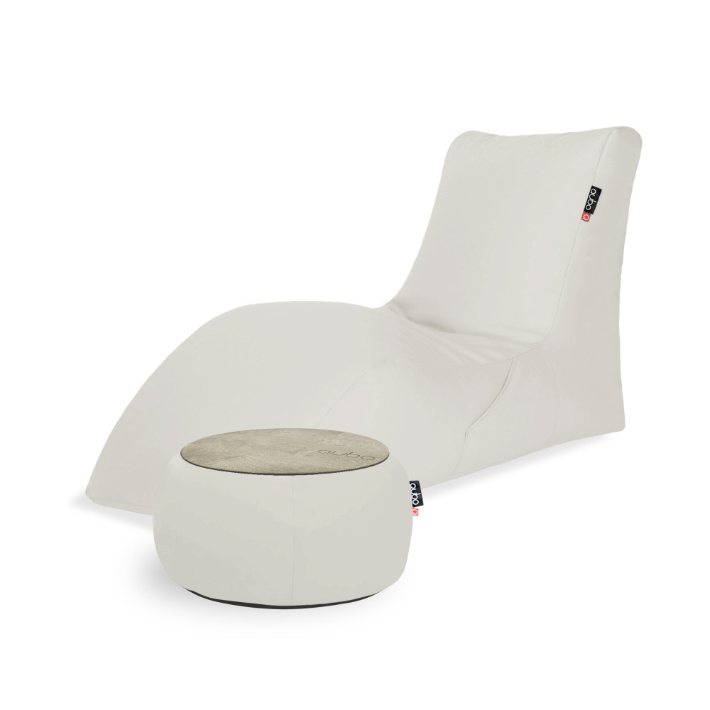 Qubo™ Combo SOFT LOUNGER + JUST TABLE + JUST TOP WOOD Jasmine SOFT FIT