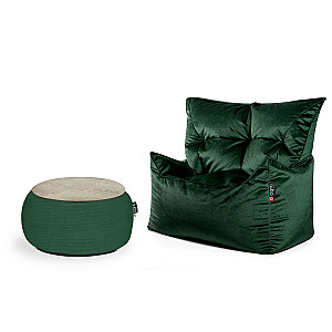 Qubo™ CHILL IN SET KALA + JUST TABLE + JUST TOP WOOD Emerald FRESH FIT