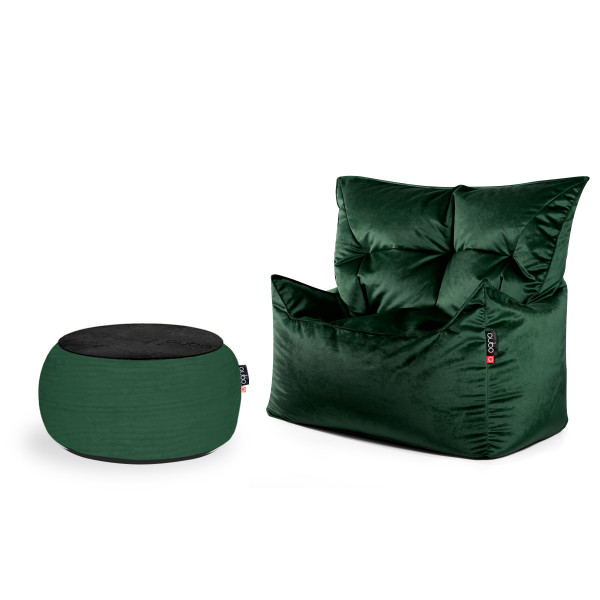 Qubo™ CHILL IN SET KALA + JUST TABLE + JUST TOP BLACK Emerald FRESH FIT