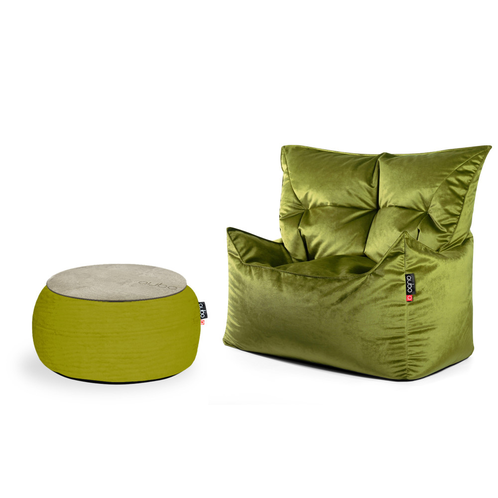 Qubo™ CHILL IN SET KALA + JUST TABLE + JUST TOP WOOD Olivine FRESH FIT