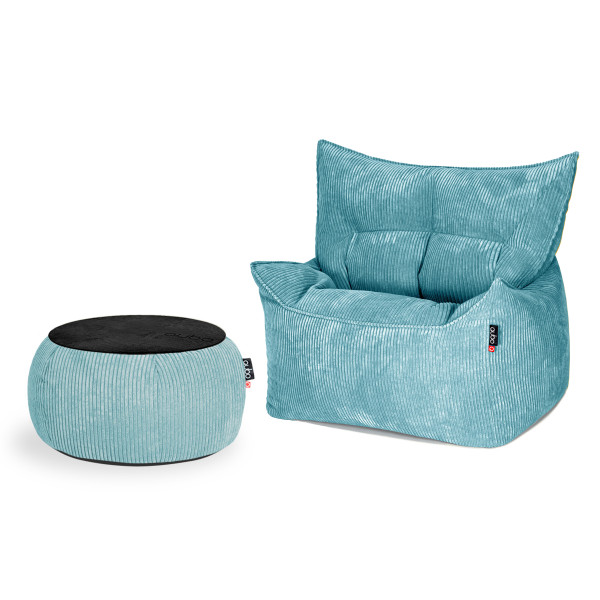 Qubo™ CHILL IN SET KALA + JUST TABLE + JUST TOP BLACK Electric FEEL FIT