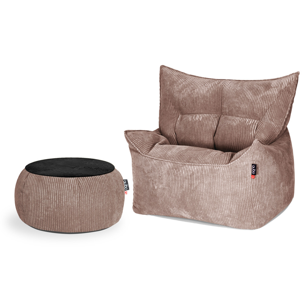 Qubo™ CHILL IN SET KALA + JUST TABLE + JUST TOP BLACK Land FEEL FIT