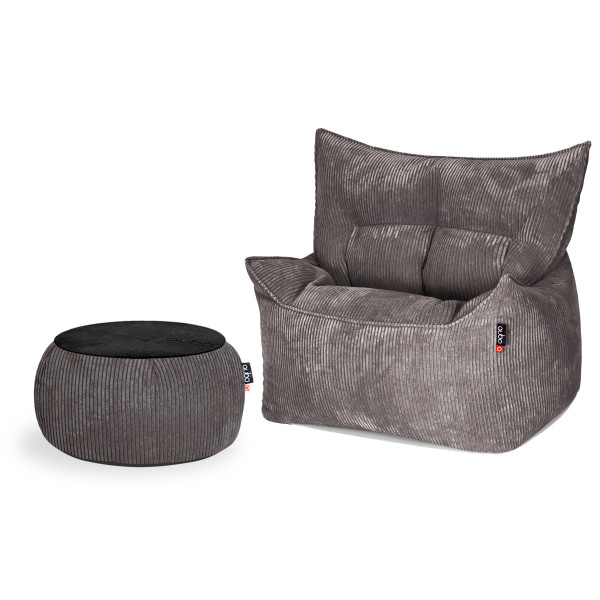 Qubo™ CHILL IN SET KALA + JUST TABLE + JUST TOP BLACK Track FEEL FIT