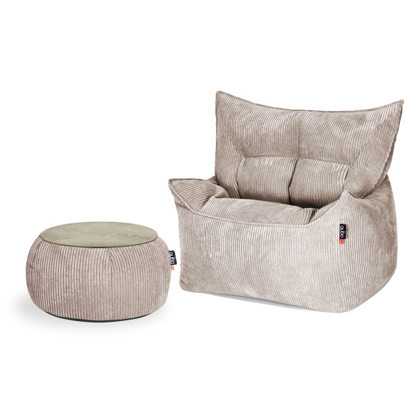 Qubo™ CHILL IN SET KALA + JUST TABLE + JUST TOP WOOD Wood FEEL FIT