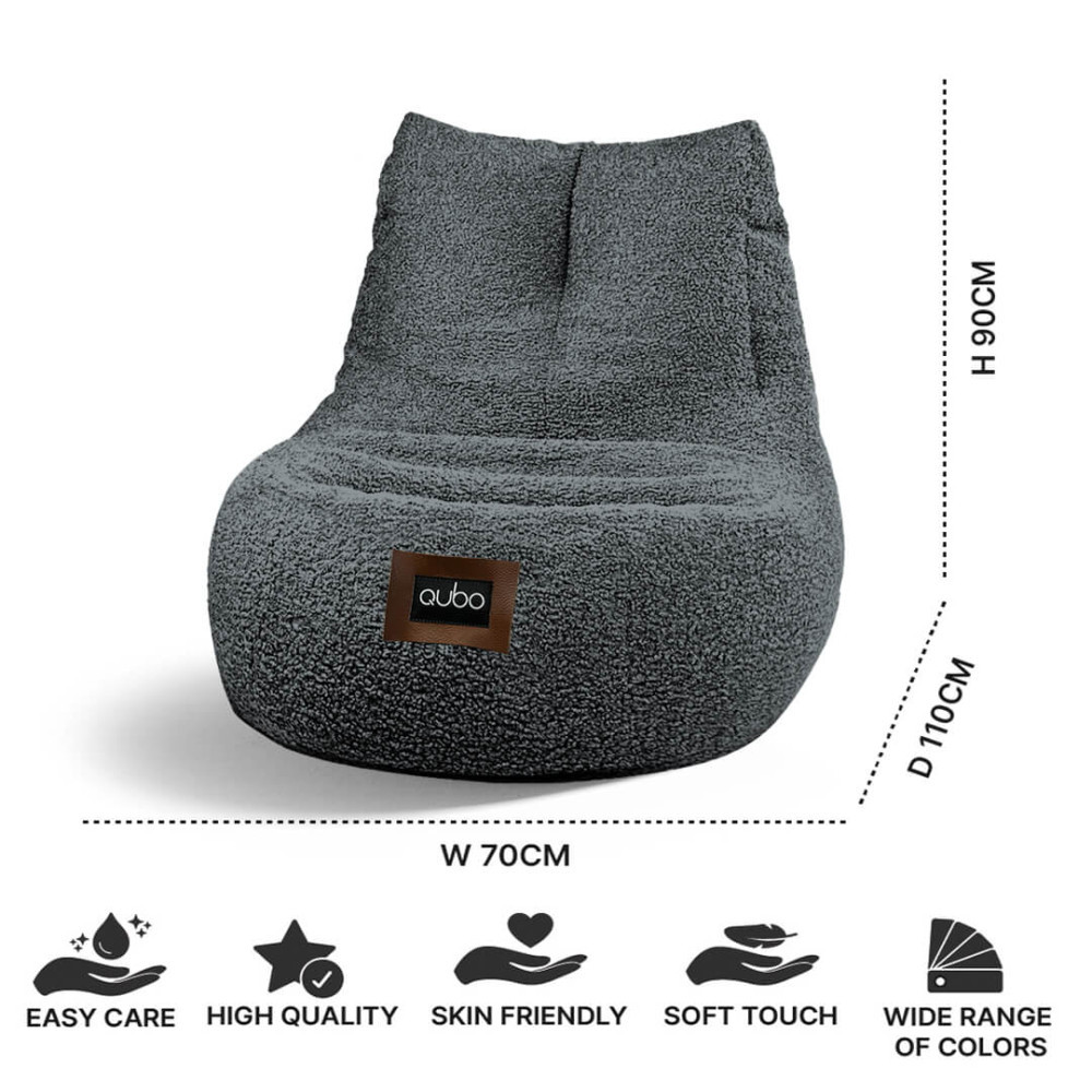 Qubo™ Cloud Bean Bag Currant FLUFFY FIT